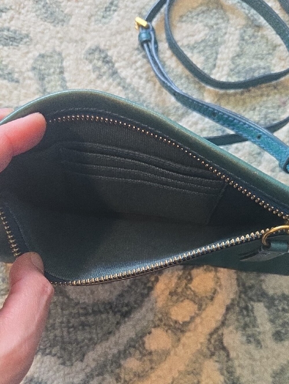 Frye Teal Leather Crossbody / Wristlet - Picture 4 of 4